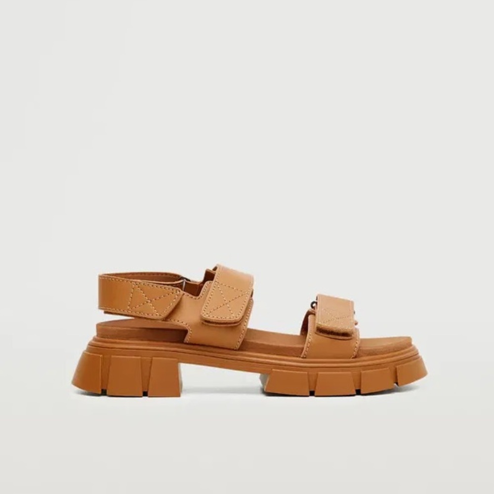 Mango Chunky Tan Women's Sandals - Picture 4 of 5